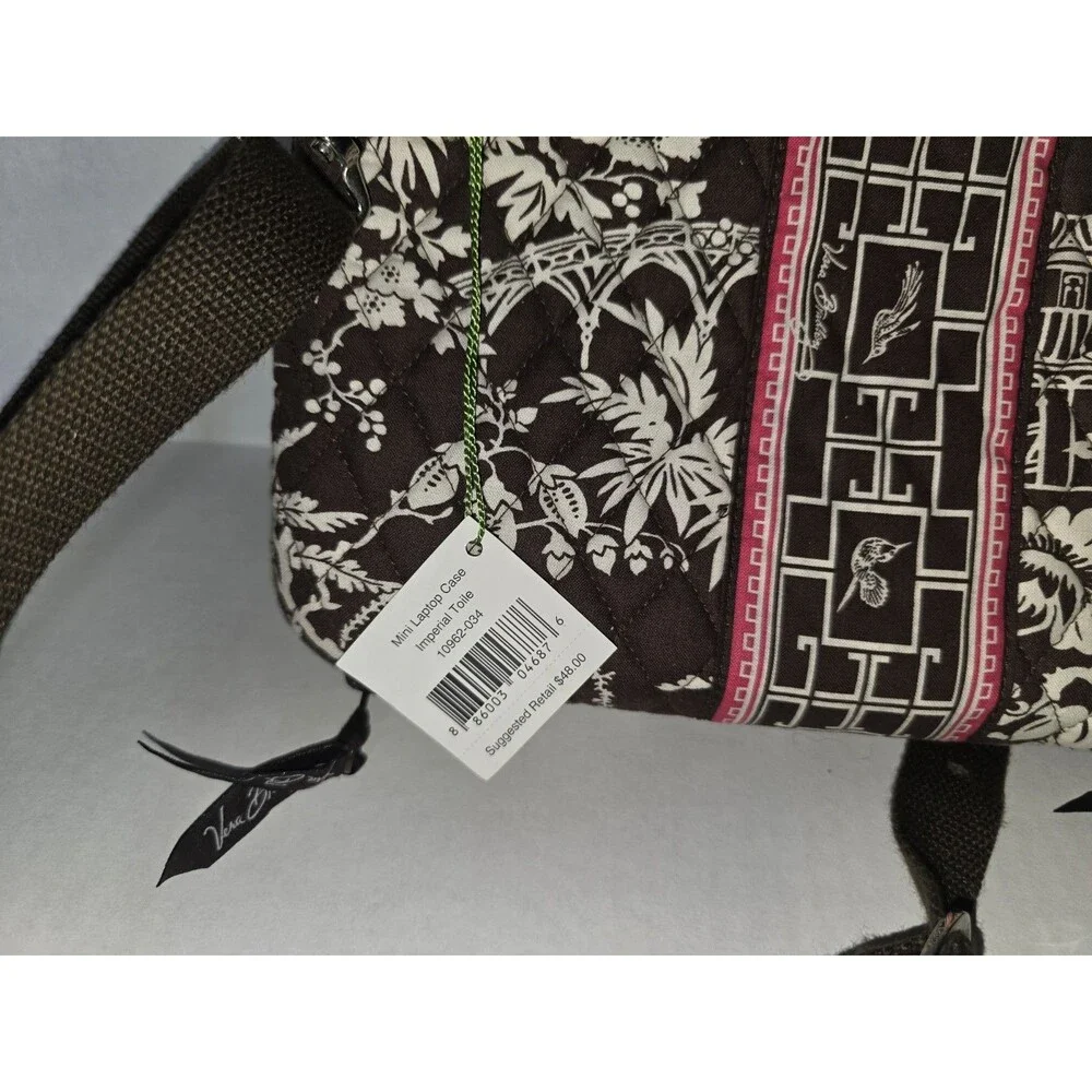 VERA BRADLEY Imperial Toile Mini Laptop Case/ iPad bag With Strap NWT